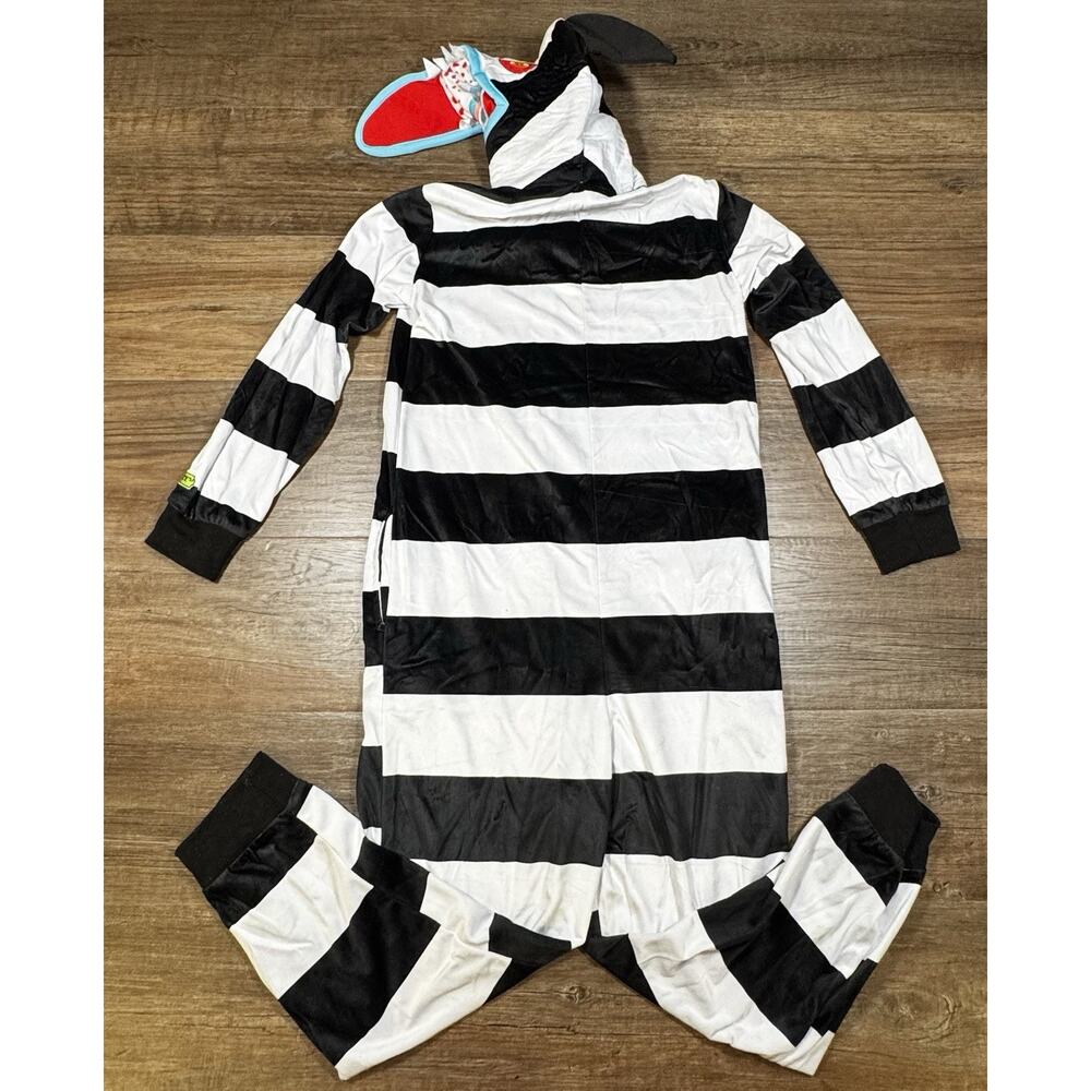 Beetlejuice Sandworm Costume Kids Large 12-14 Spirit Halloween Hooded Jumpsuit - Picture 7 of 9